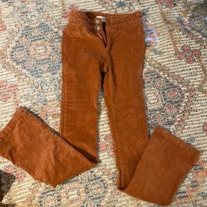 Orange corduroy flare pants!